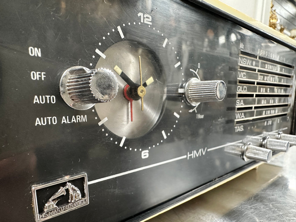 Vintage HMV 1970 Alarm Clock Radio | Adelaide Clocks