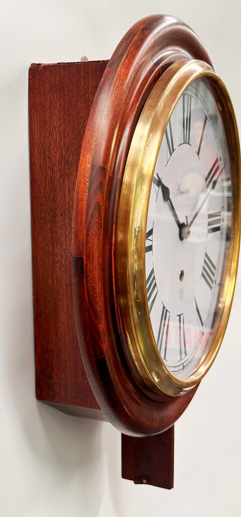 Antique ANSONIA Round Station Wall Clock | Adelaide Clocks