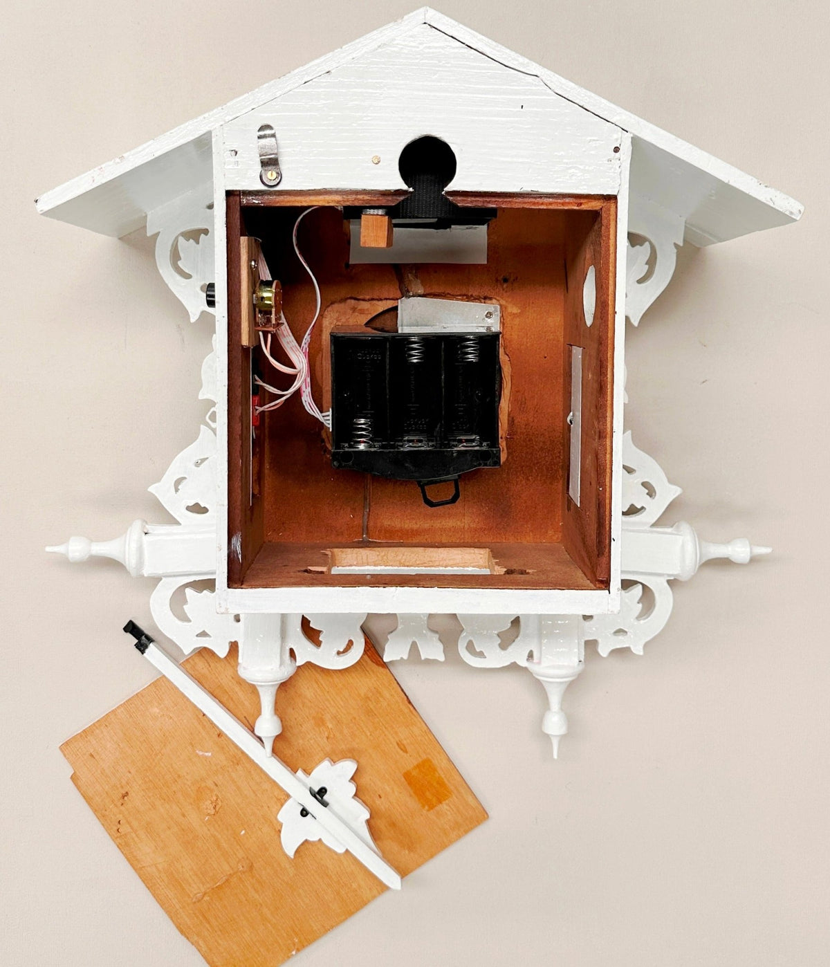 Vintage White Quartz Musical Cuckoo Wall Clock | Adelaide Clocks