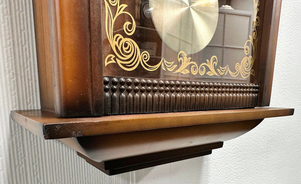 Vintage 31 Day UNIQUE Hammer on Coil Chime Pendulum Wall Clock