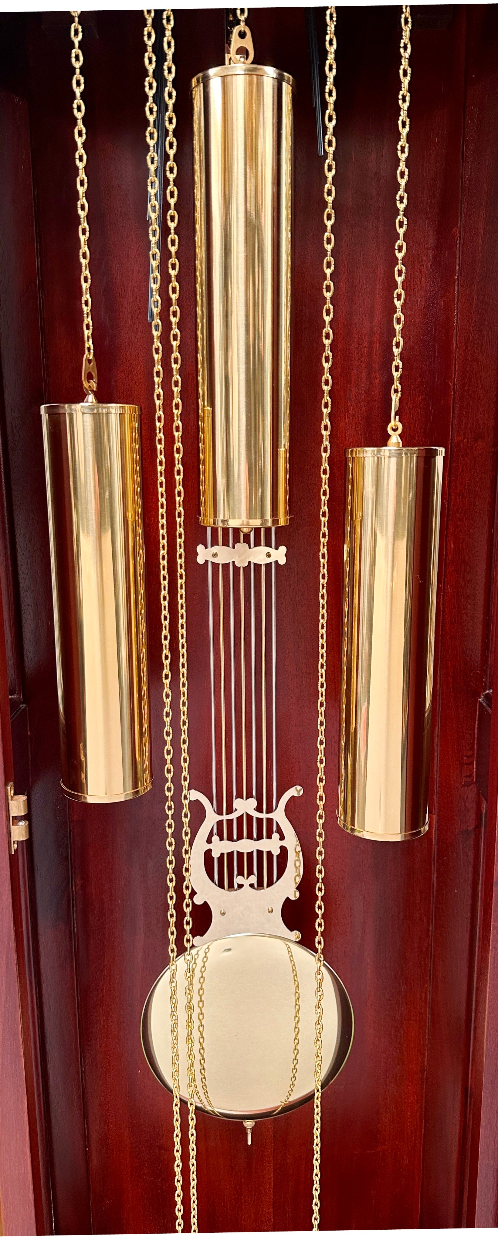 Vintage German Hermle Mahogany Melody Chime Moonphase Grandfather Clock | Adelaide Clocks