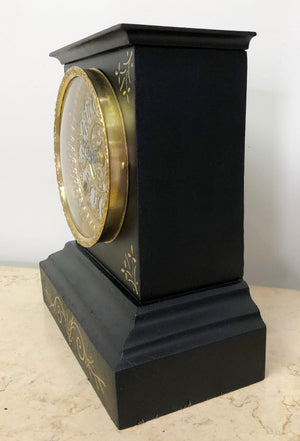 Antique ANSONIA Cast Iron Battery Mantel Clock | Adelaide Clocks