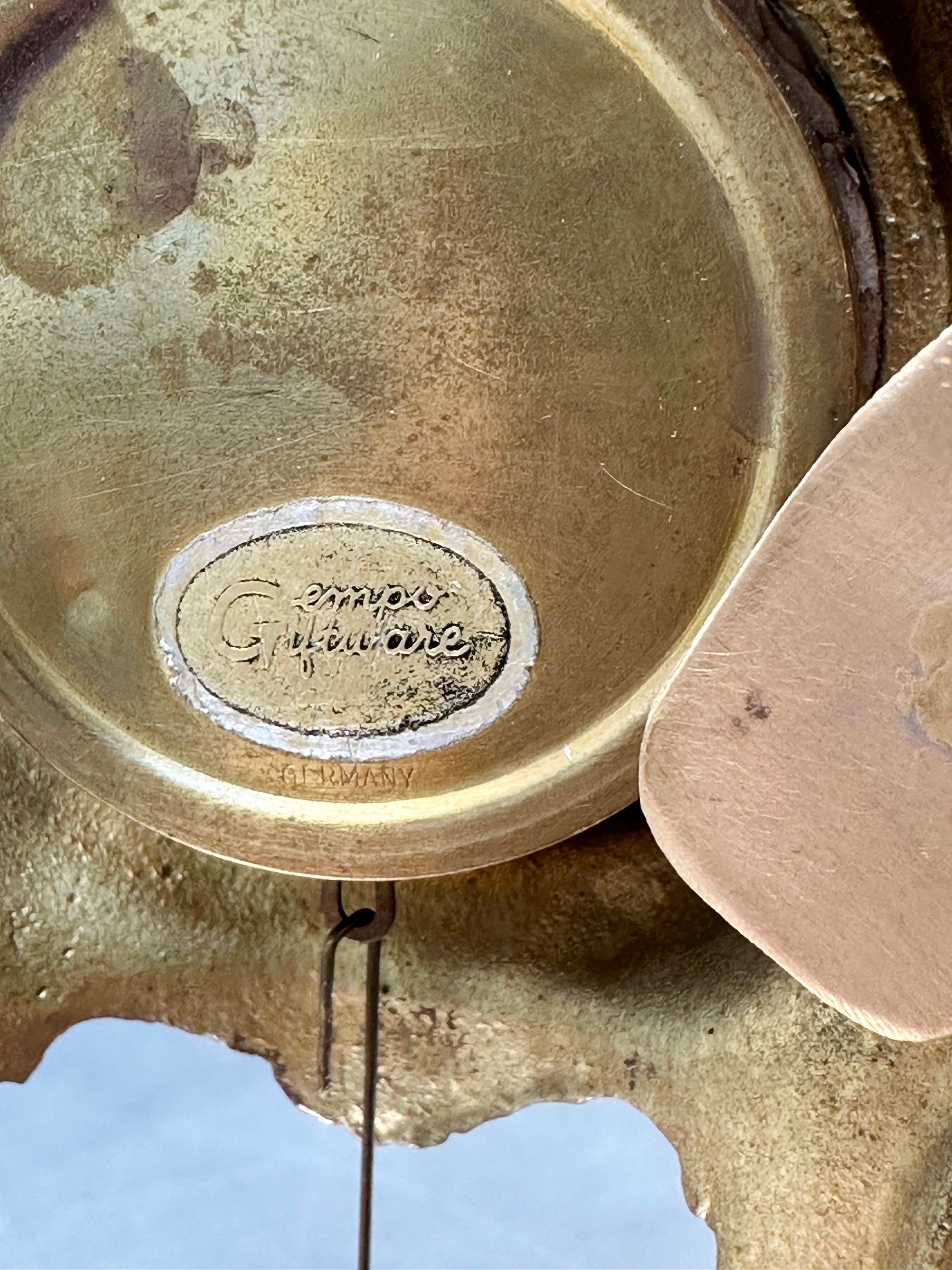 Antique Figural Floral Enameled German Desk Clock | Adelaide Clocks