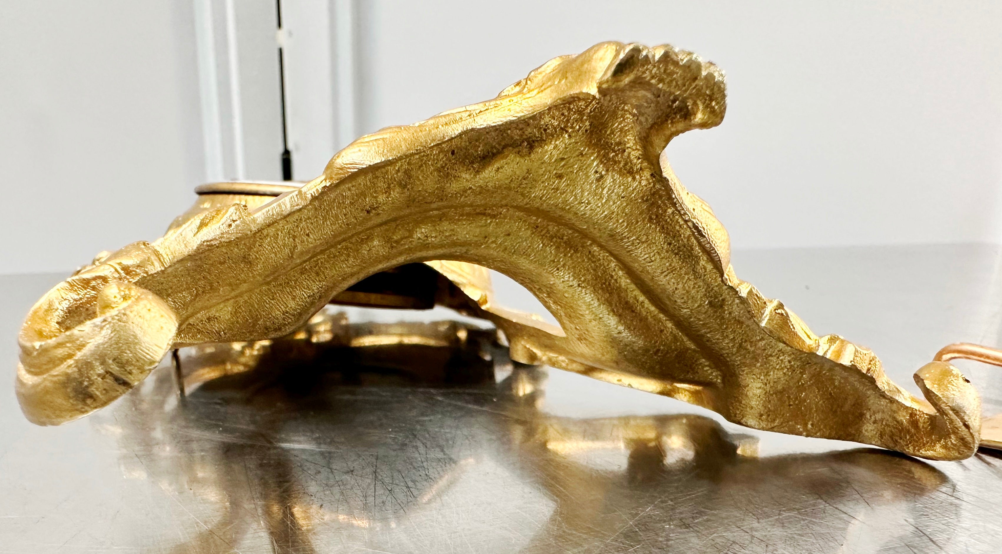 Antique Figural Floral Enameled German Desk Clock | Adelaide Clocks