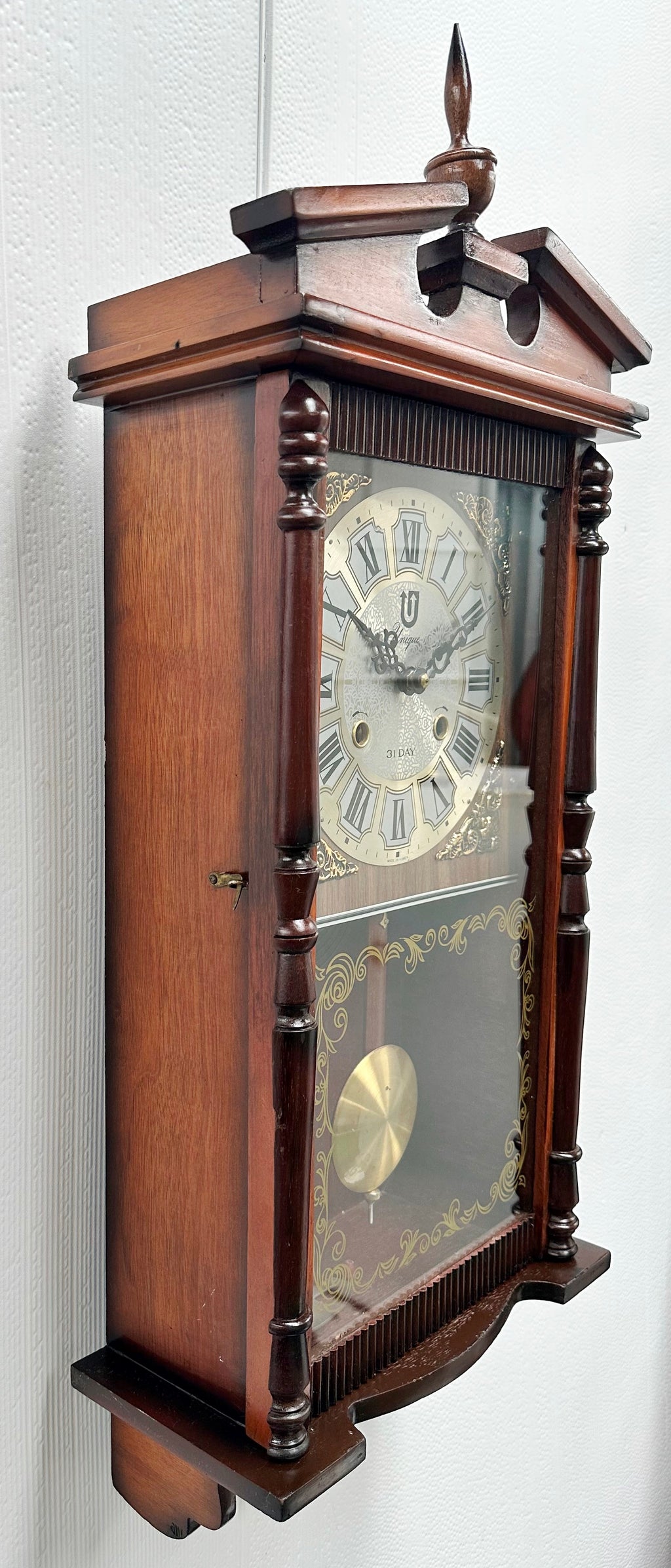 Vintage 31 Day UNIQUE Hammer on Coil Chime Pendulum Wall Clock | Adelaide Clocks