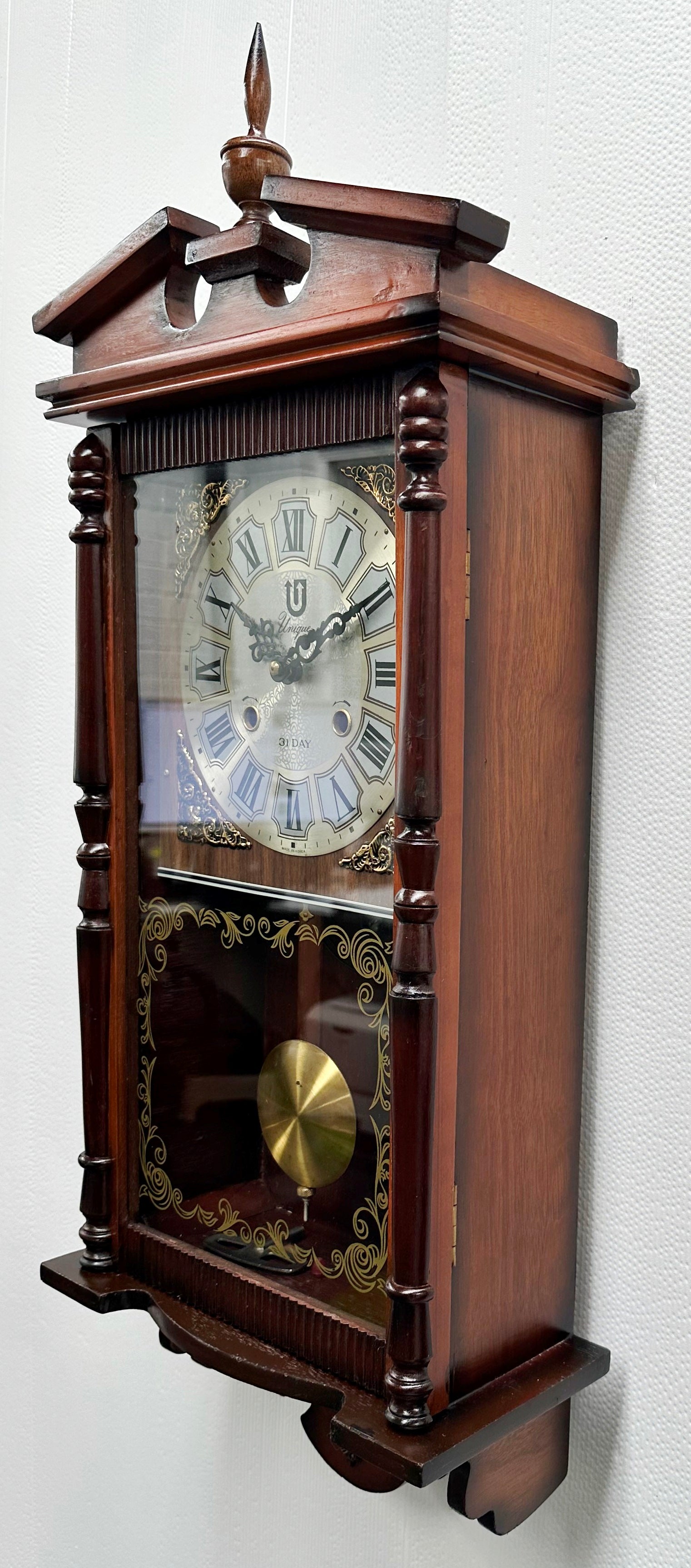 Vintage 31 Day UNIQUE Hammer on Coil Chime Pendulum Wall Clock | Adelaide Clocks
