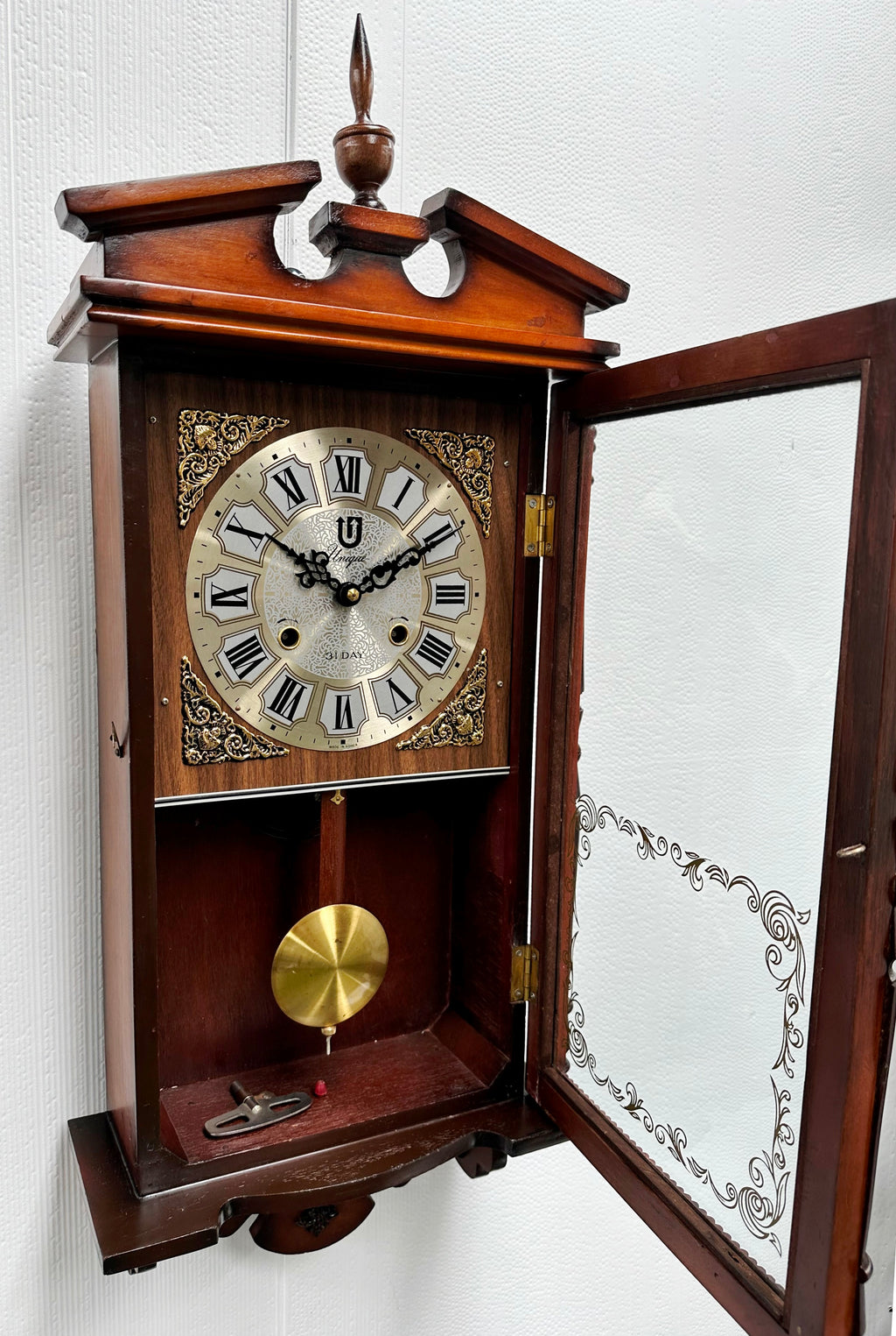 Vintage 31 Day UNIQUE Hammer on Coil Chime Pendulum Wall Clock | Adelaide Clocks