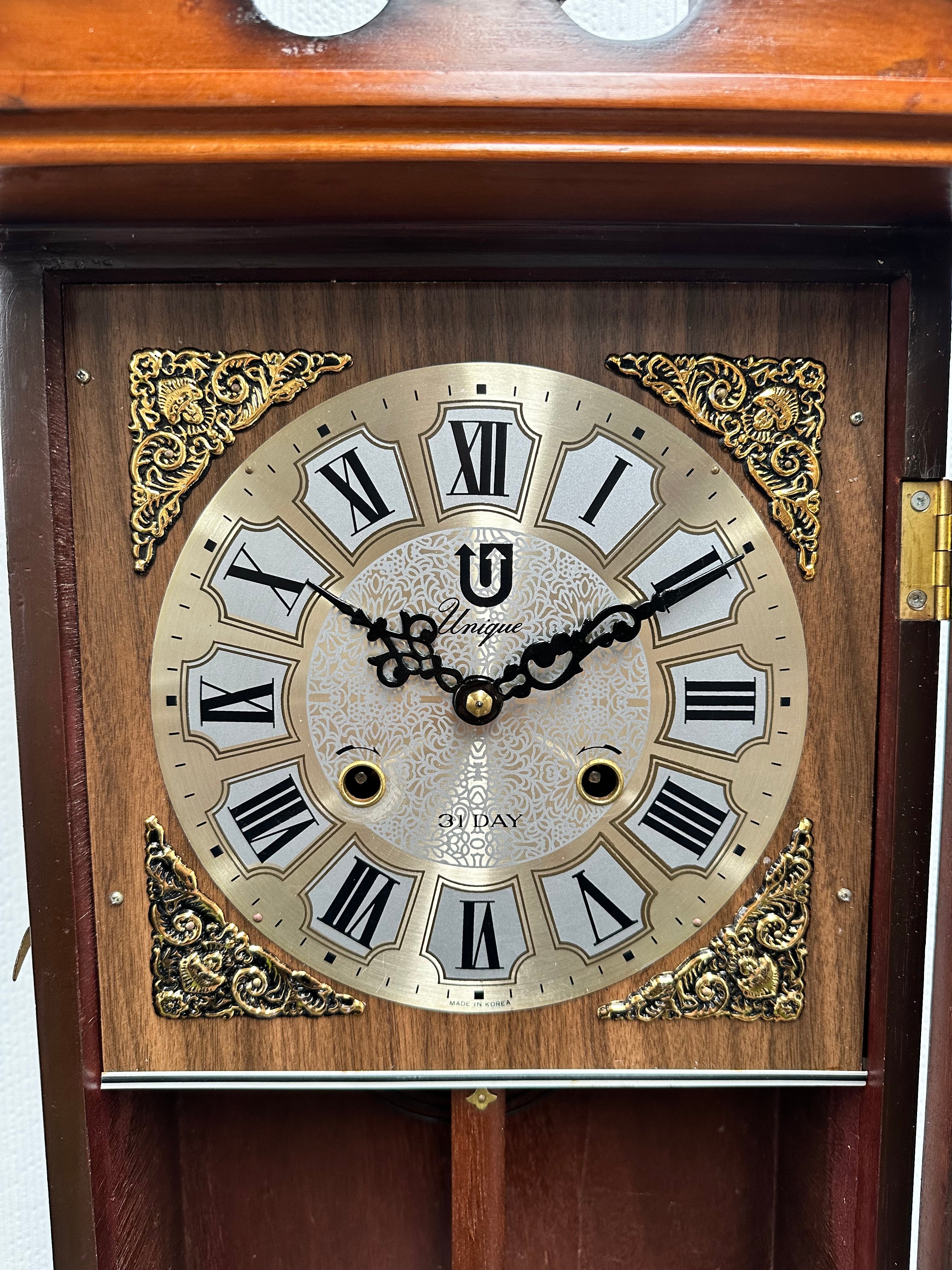 Vintage 31 Day UNIQUE Hammer on Coil Chime Pendulum Wall Clock | Adelaide Clocks