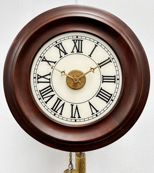 Antique Top Bell Alarm Strike Pendulum Wall Clock | Adelaide Clocks