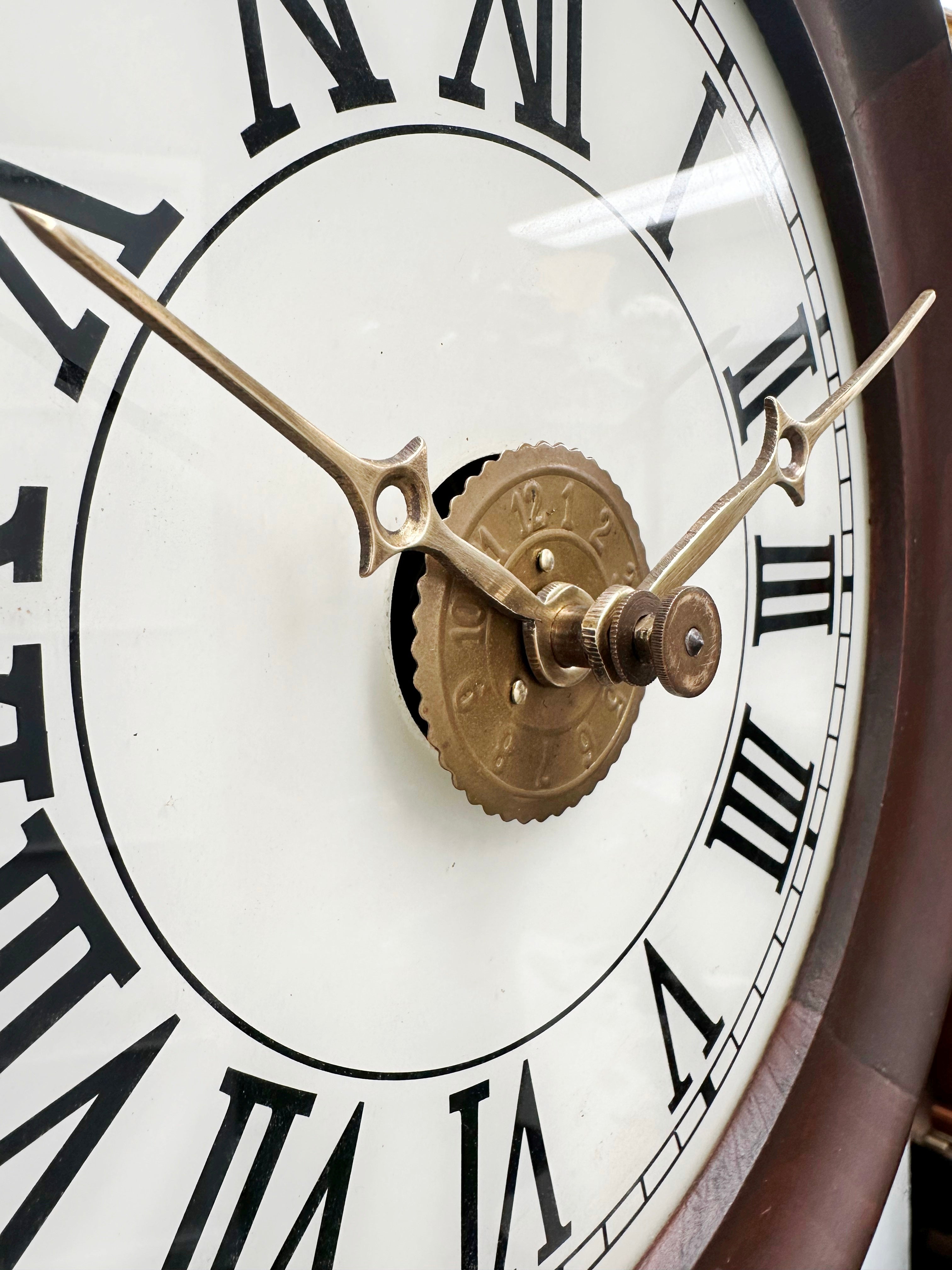 Antique Top Bell Alarm Strike Pendulum Wall Clock | Adelaide Clocks
