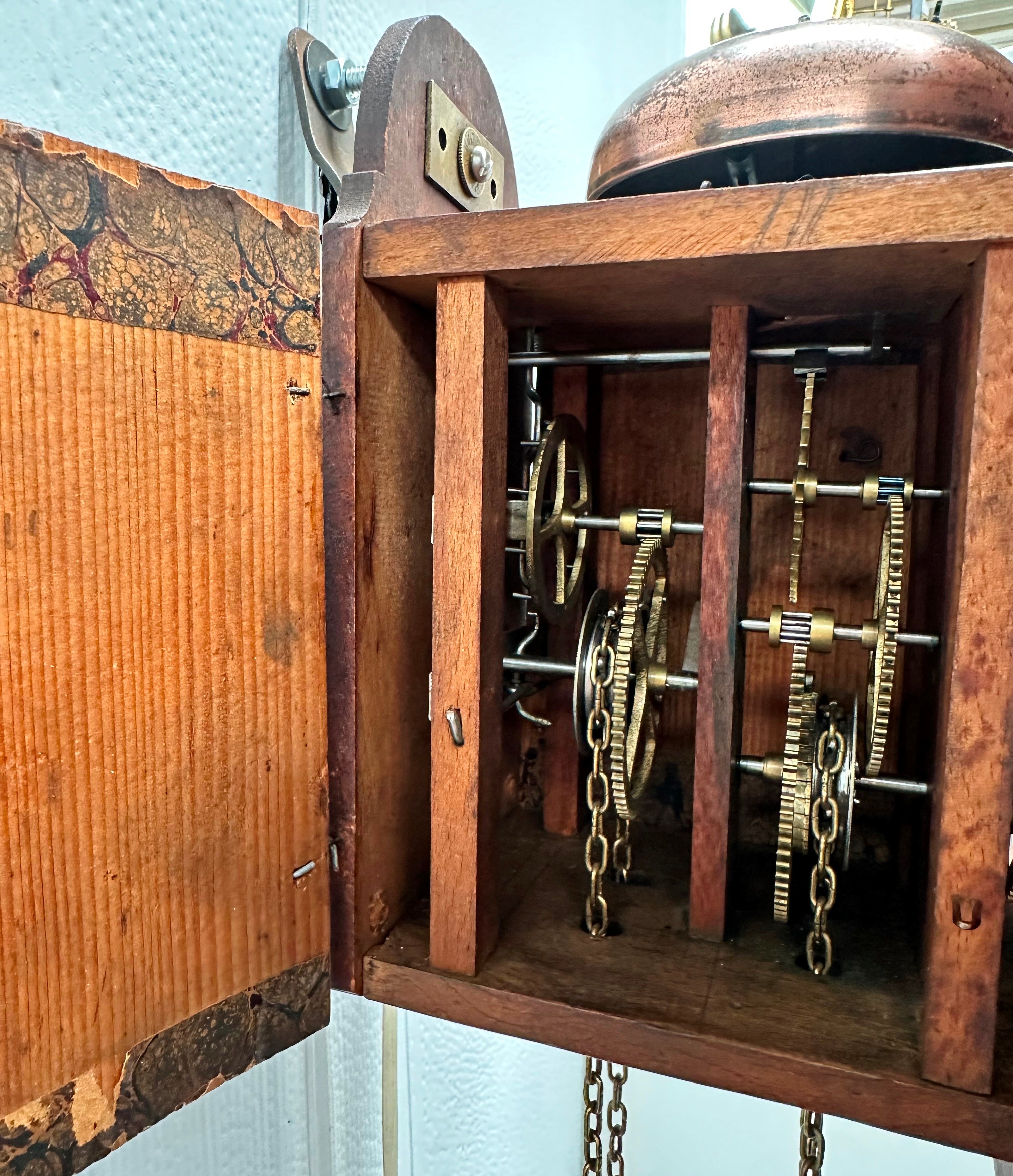 Antique Top Bell Alarm Strike Pendulum Wall Clock | Adelaide Clocks