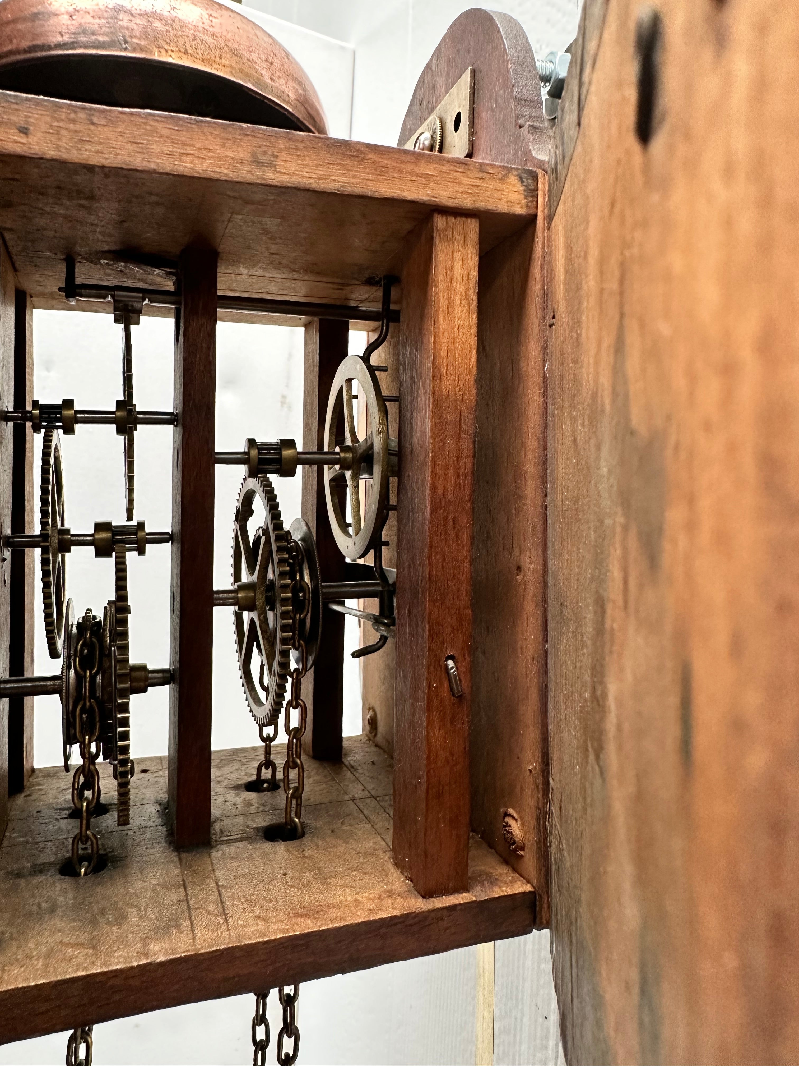 Antique Top Bell Alarm Strike Pendulum Wall Clock | Adelaide Clocks