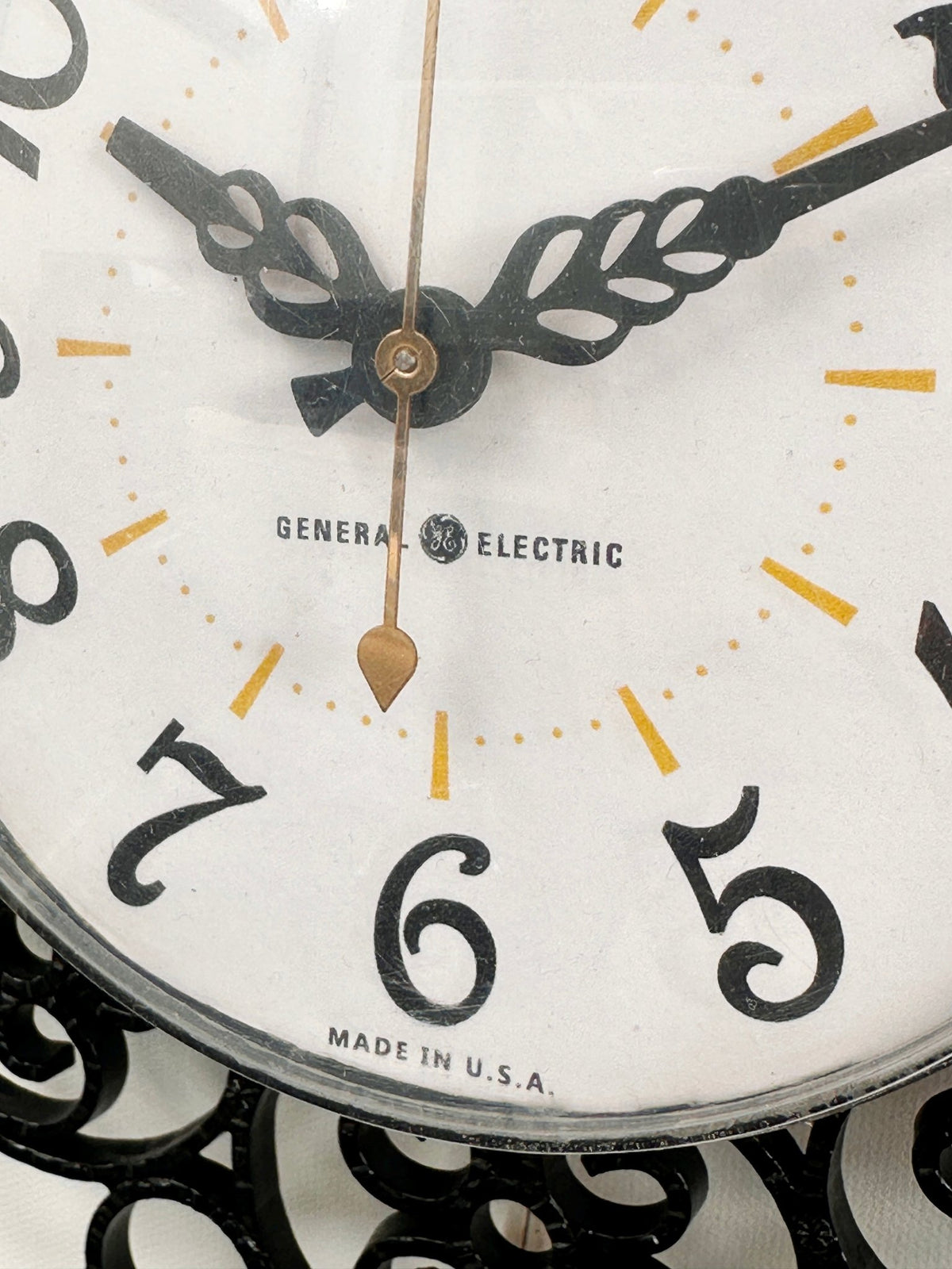Vintage Black Bakelite Figural General Electric Wall Clock Made in USA | Adelaide Clocks