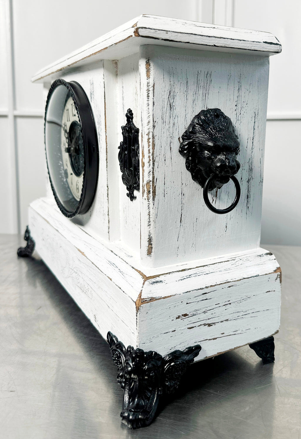 Antique GILBERT Quartz Battery Mantel Clock | Adelaide Clocks