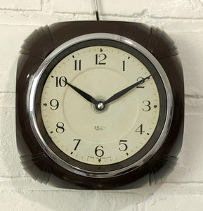 Original Smiths Sectric Bakelite Battery Kitchen Wall Clock |Adelaide Clocks