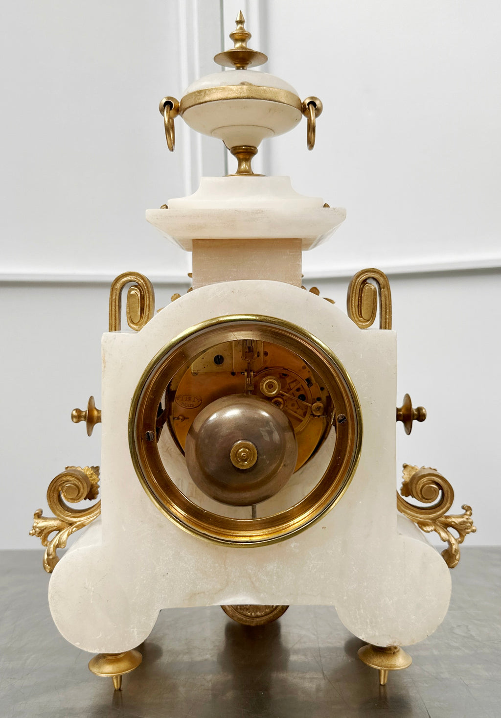 Antique French Alabaster Chameroy Ornate Mantel Clock | Adelaide Clocks