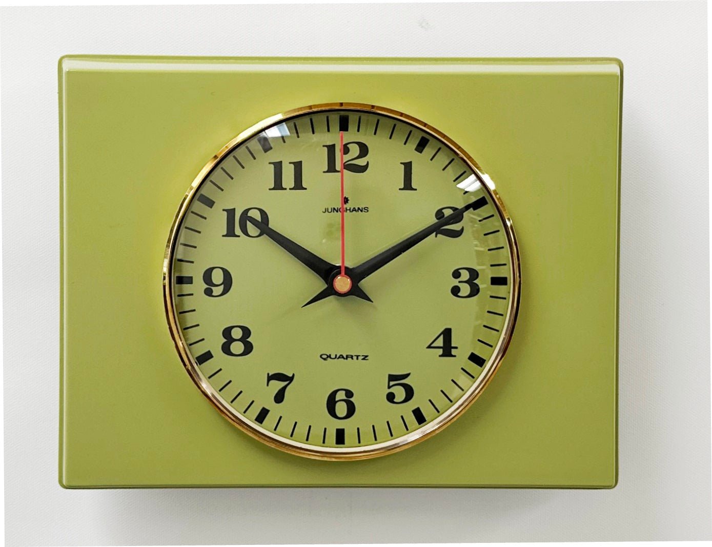 Vintage Junghans Quartz Kitchen Green Wall Clock | Adelaide Clocks