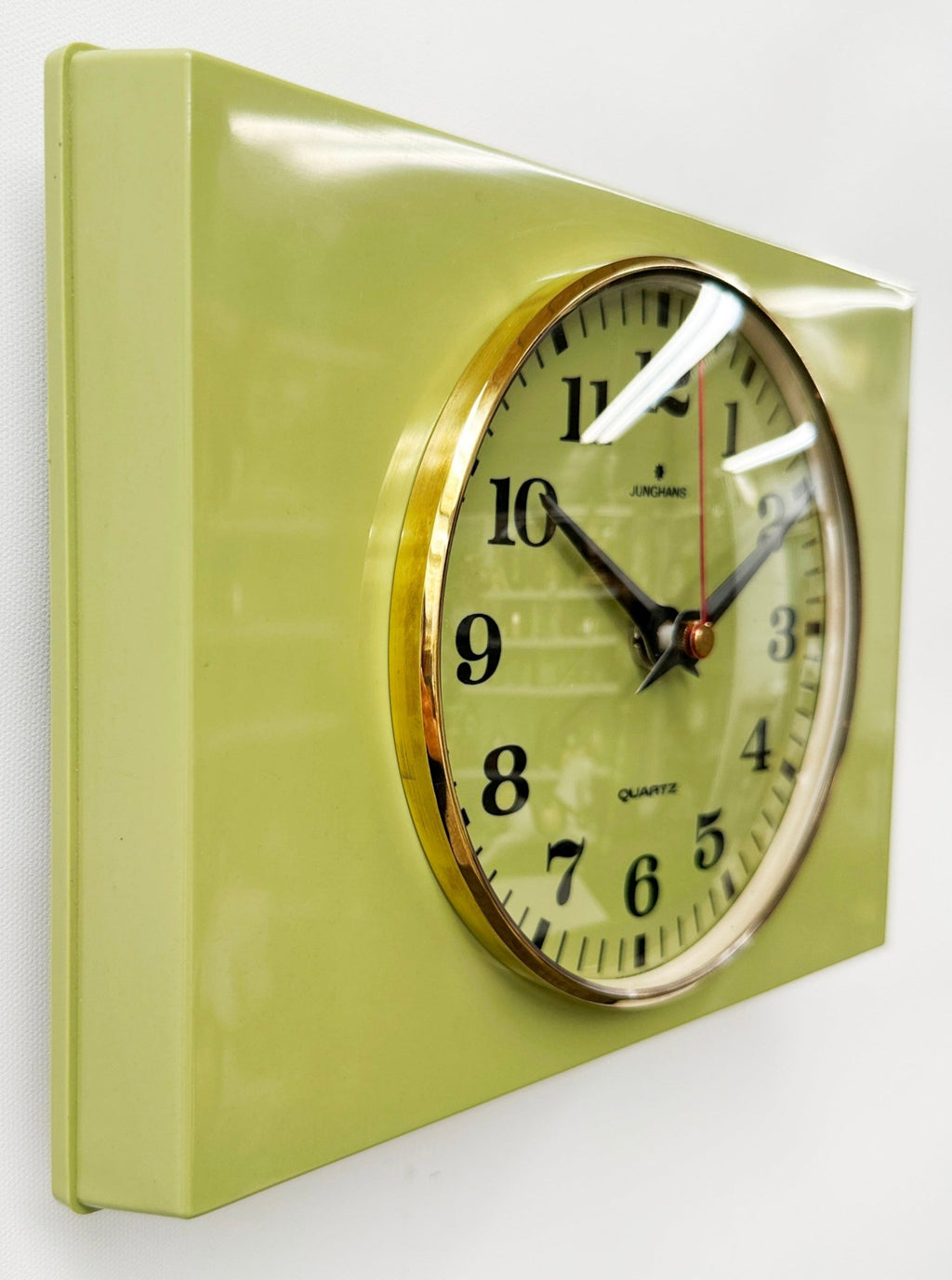 Vintage Junghans Quartz Kitchen Green Wall Clock | Adelaide Clocks