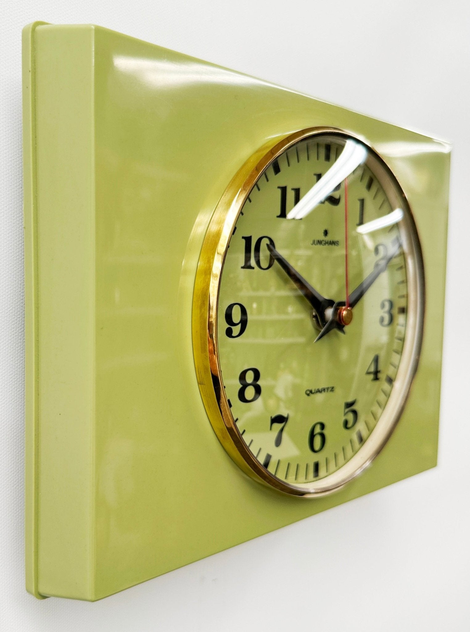 Vintage Junghans Quartz Kitchen Green Wall Clock | Adelaide Clocks