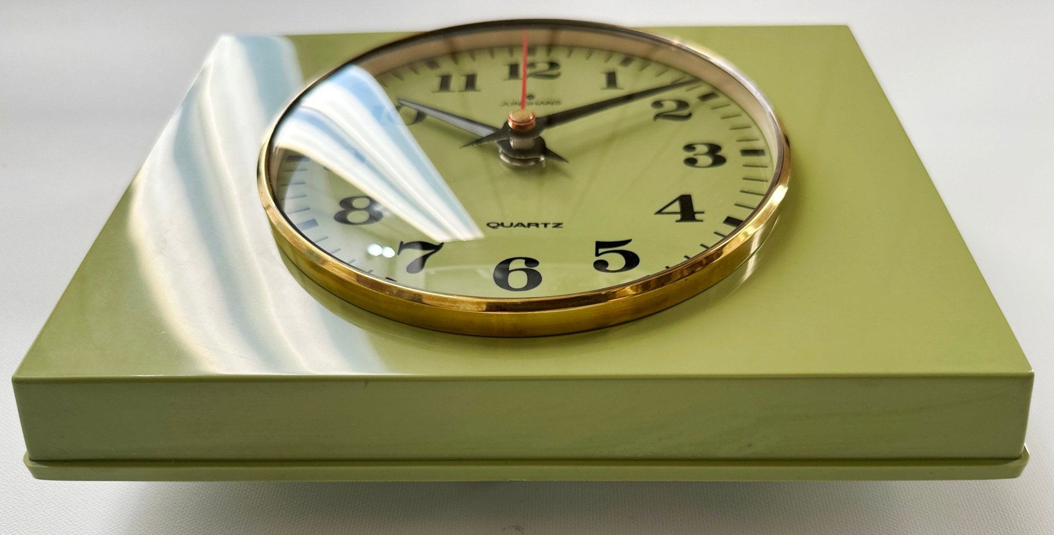 Vintage Junghans Quartz Kitchen Green Wall Clock | Adelaide Clocks