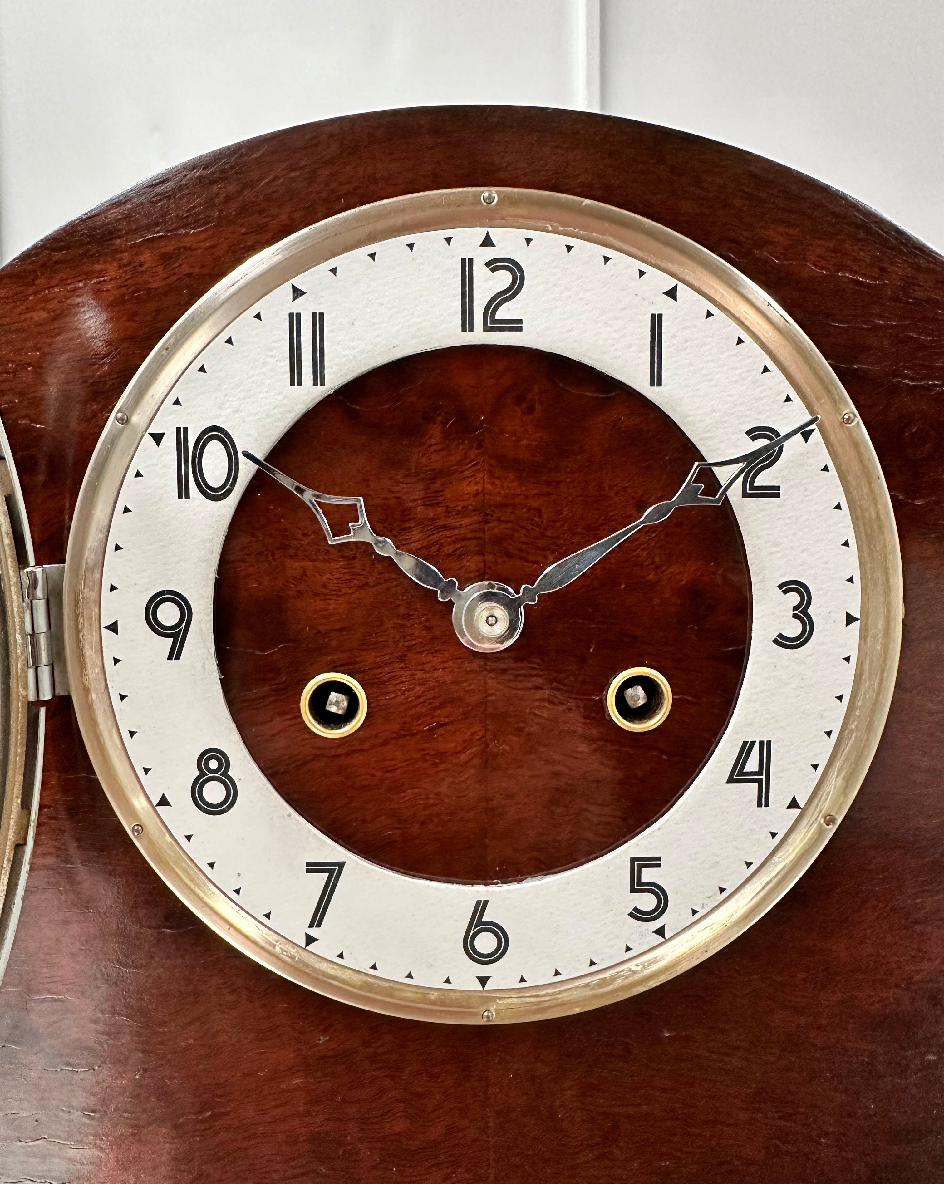 Vintage Art Deco FHS German Hammer on Coil Strike Mantel Clock | Adelaide Clocks