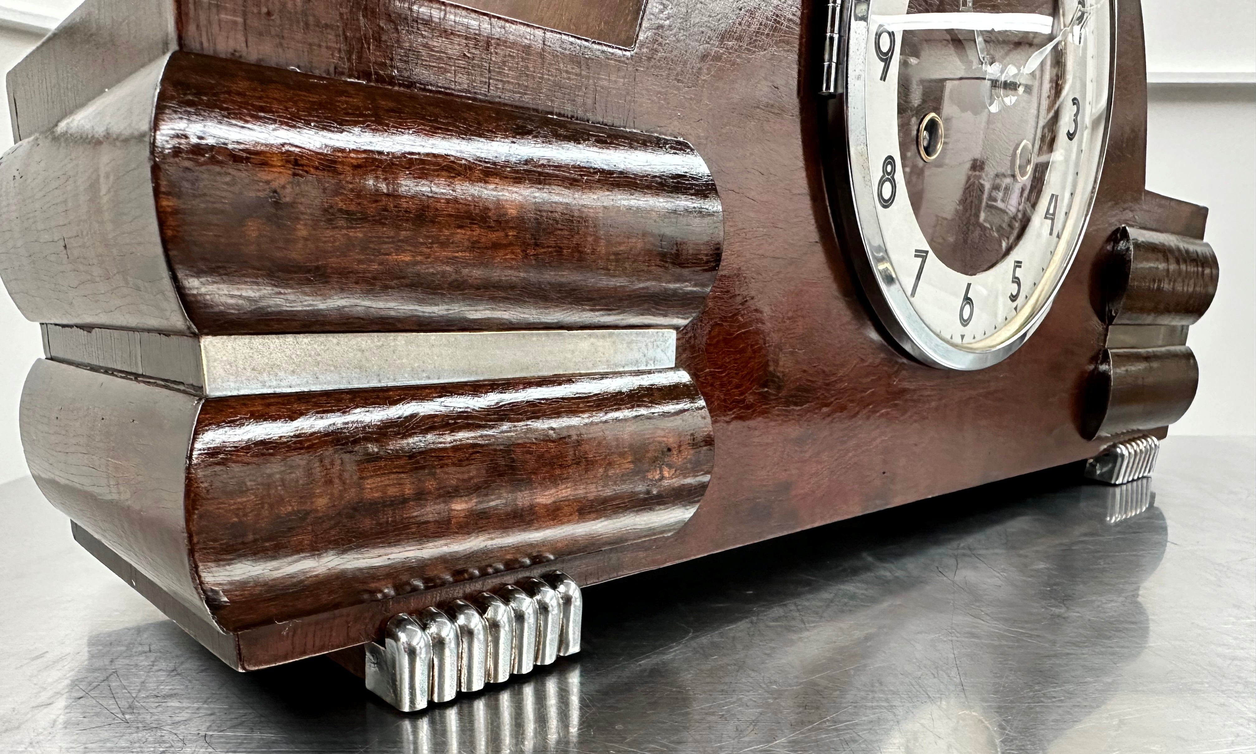 Vintage Art Deco FHS German Hammer on Coil Strike Mantel Clock | Adelaide Clocks