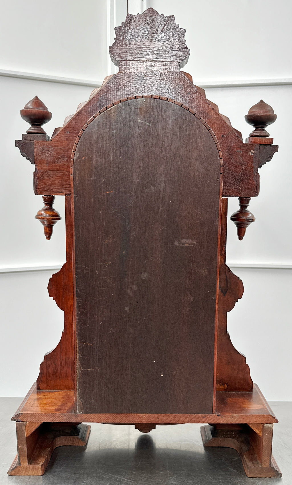 Antique Gothic Single Barrel Hammer on Coil Pendulum Mantel Clock | Adelaide Clocks