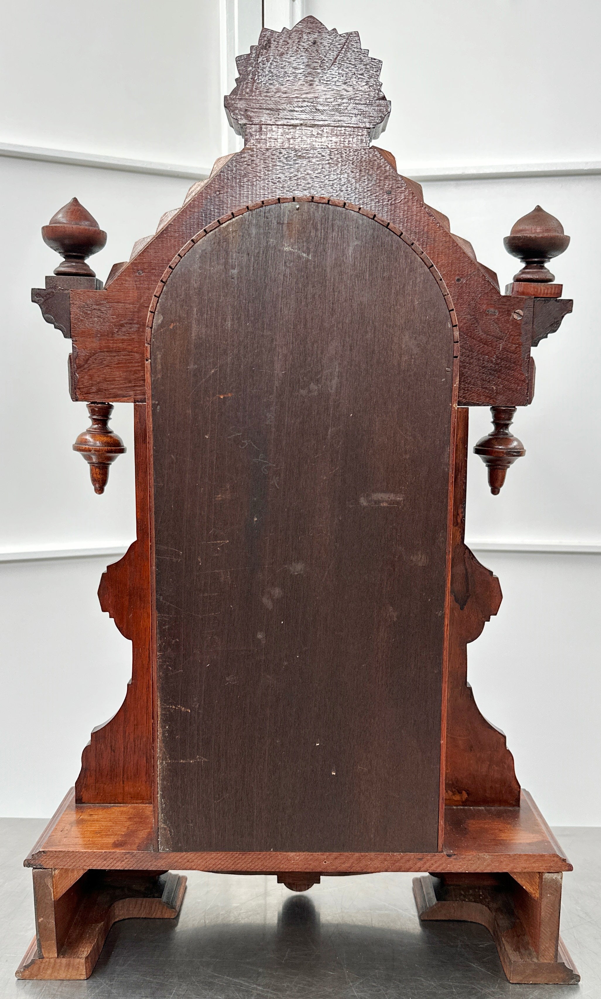 Antique Gothic Single Barrel Hammer on Coil Pendulum Mantel Clock | Adelaide Clocks