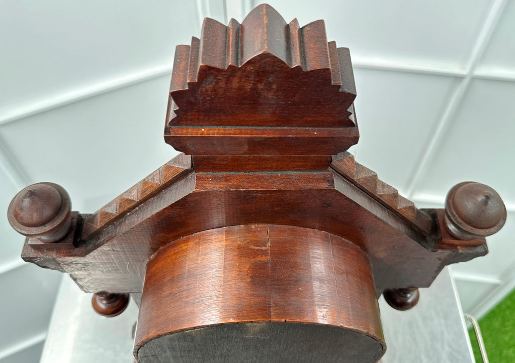 Antique Gothic Single Barrel Hammer on Coil Pendulum Mantel Clock | Adelaide Clocks