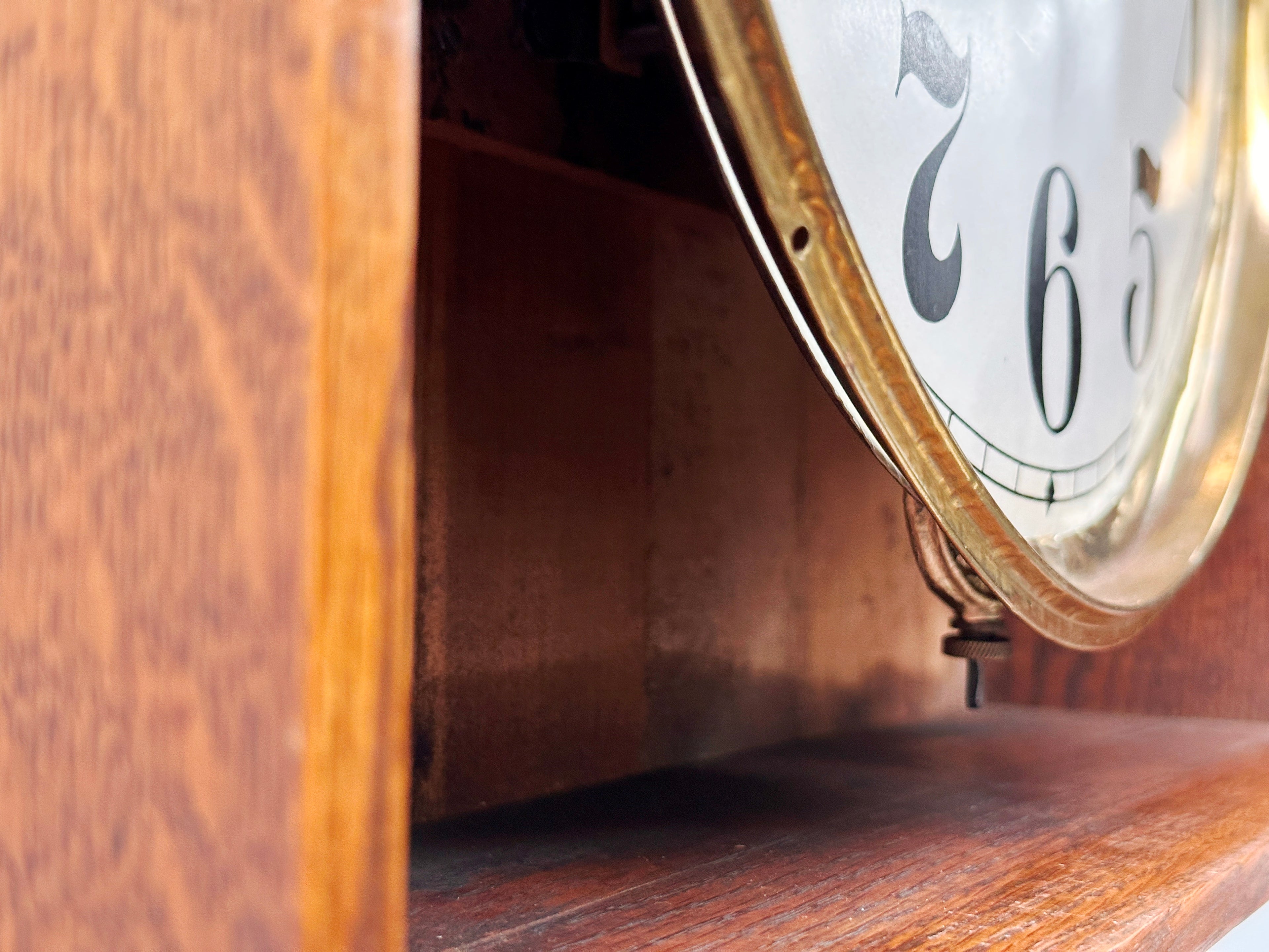 Antique Oak Wood GILBERT Wall Clock with Silent Tick-Tock Movement | Adelaide Clocks