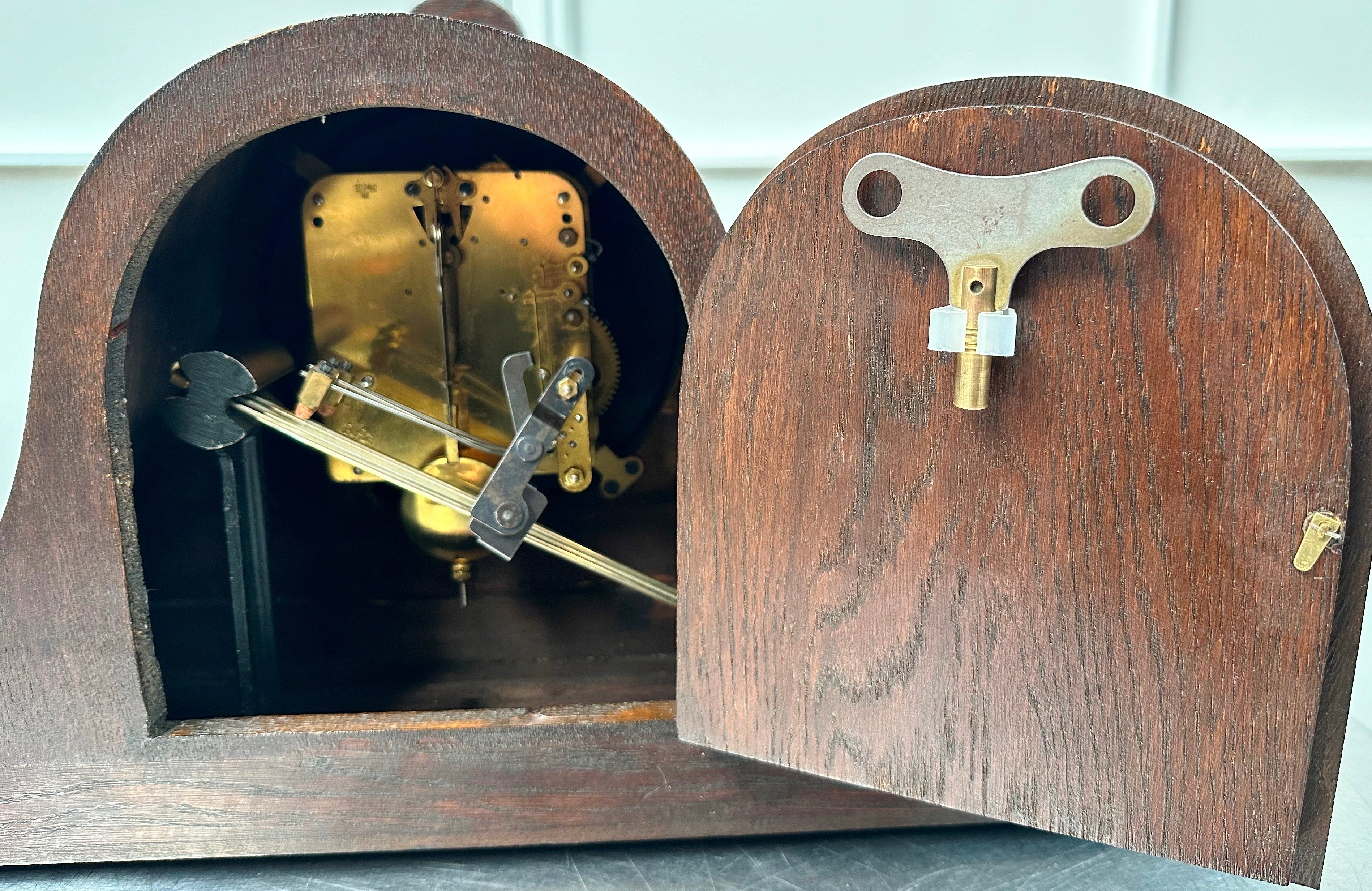 Vintage Art Deco Junghans Hammer on Rods Bim Bam Chime Mantel Clock | Adelaide Clocks