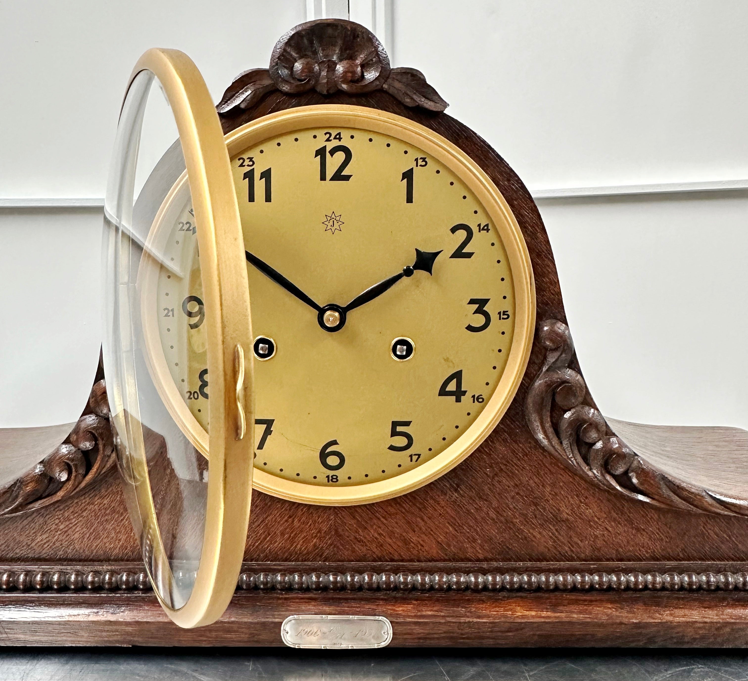 Vintage Art Deco Junghans Hammer on Rods Bim Bam Chime Mantel Clock | Adelaide Clocks