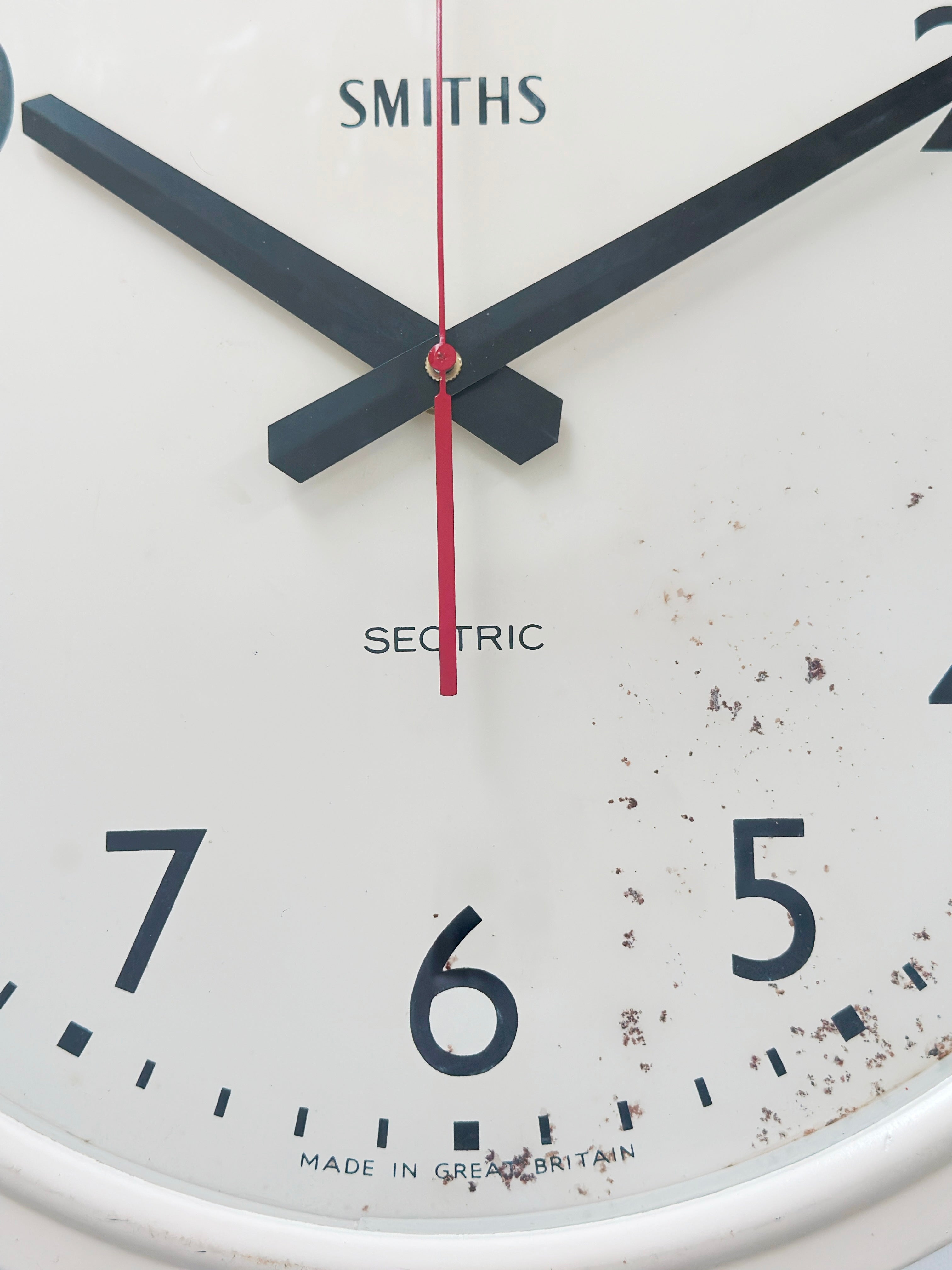 Vintage Smiths Sectric Station Battery Wall School Clock | Adelaide Clocks