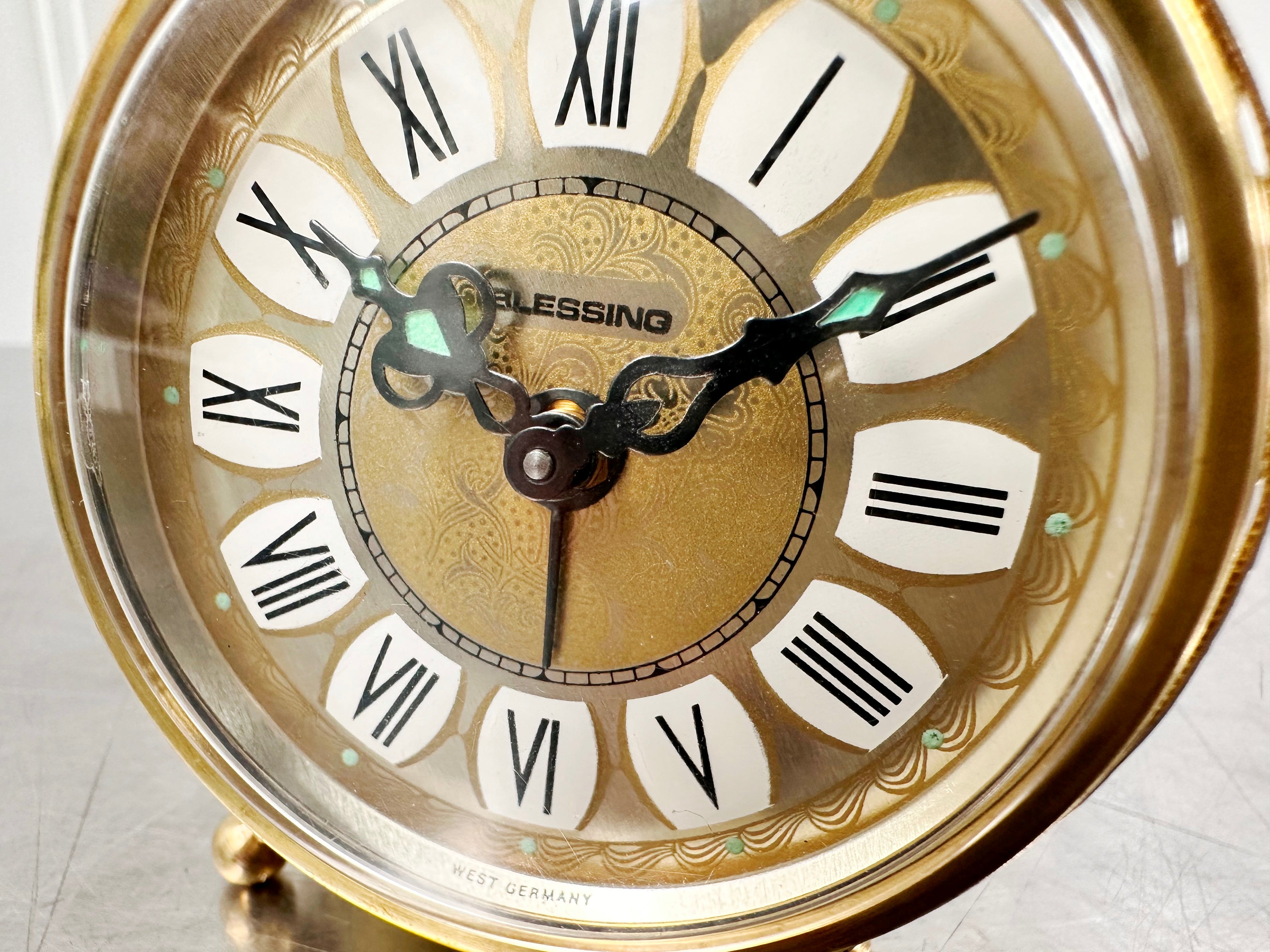 Vintage Blessing German Alarm Bedside Desk Clock | Adelaide Clocks