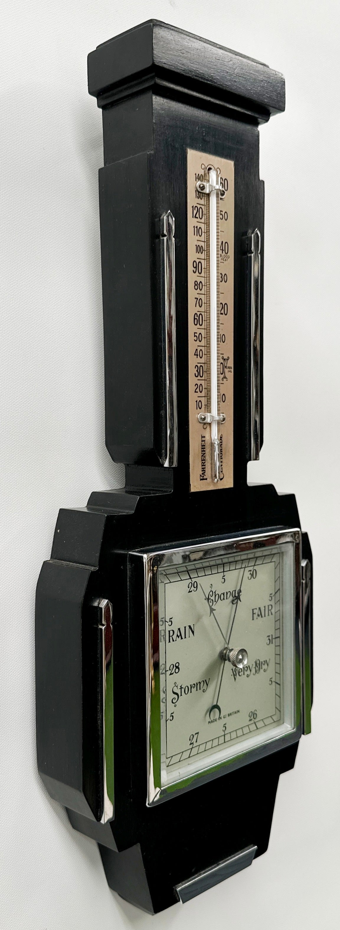 Original Art Deco 1950's T.A. REYNOLDS, SON Thermometer and Barometer | Adelaide Clocks