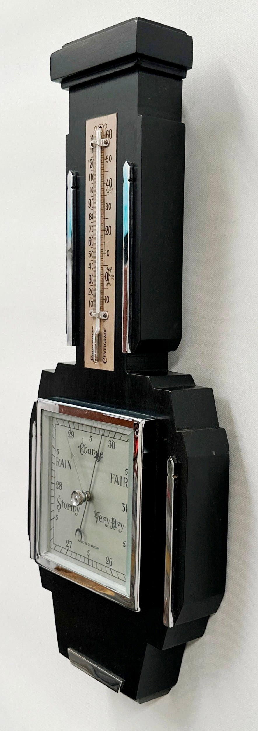 Original Art Deco 1950's T.A. REYNOLDS, SON Thermometer and Barometer | Adelaide Clocks