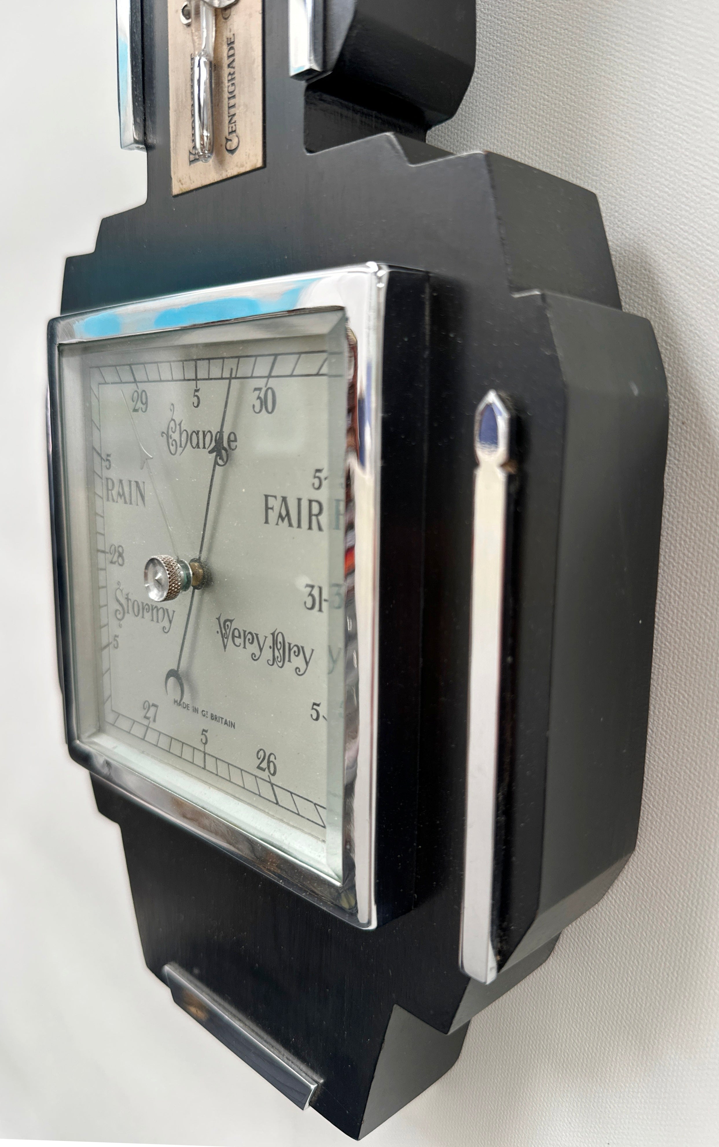 Original Art Deco 1950's T.A. REYNOLDS, SON Thermometer and Barometer | Adelaide Clocks