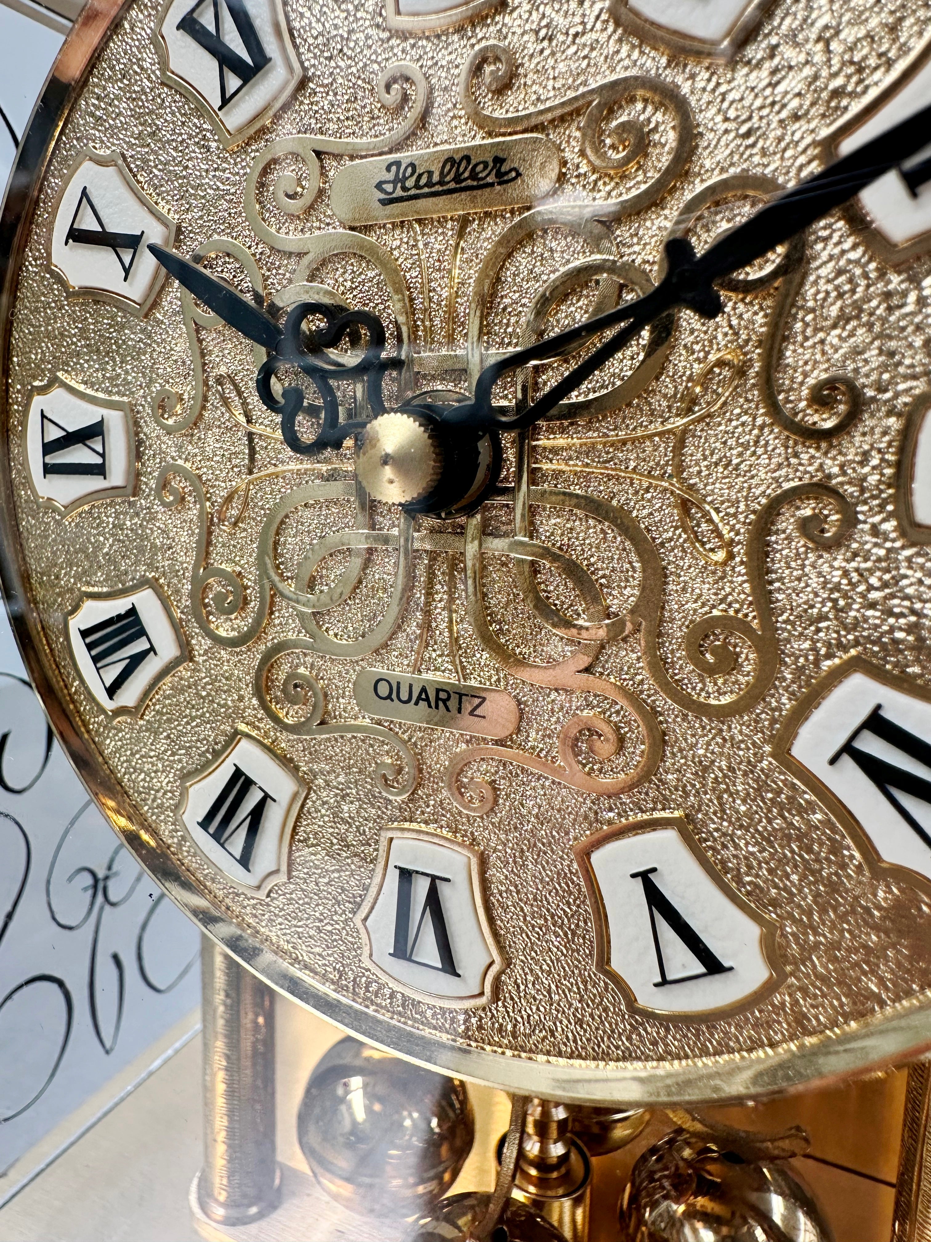 Vintage Haller Quartz Pendulum Mantel Clock | Adelaide Clocks