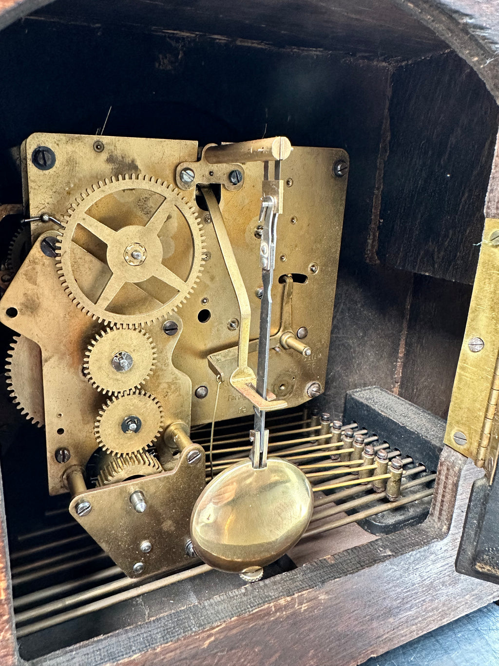 Vintage Art Deco Kienzle West, Whitt & St Mich Chime Mantel Clock | Adelaide Clocks