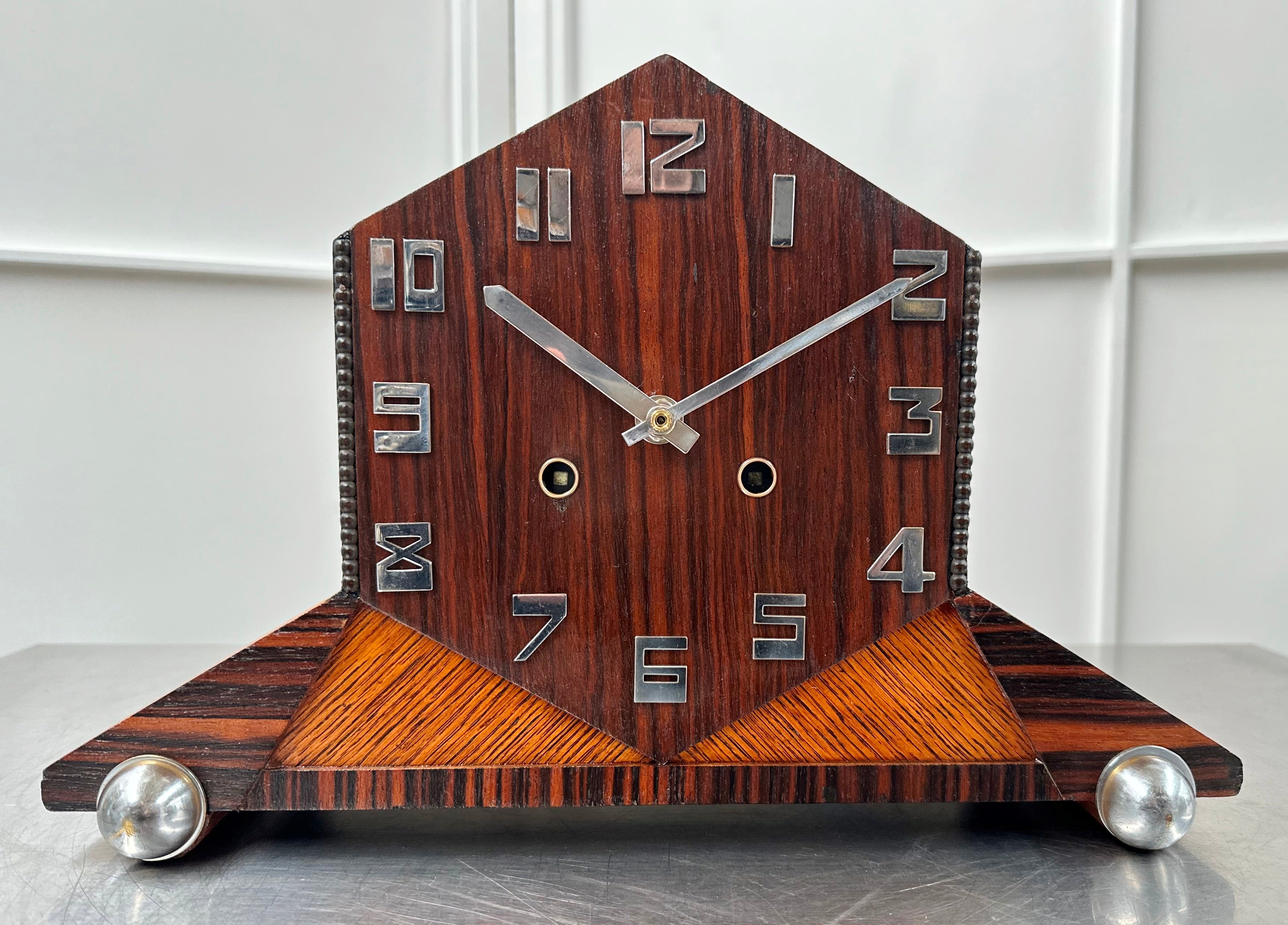 Vintage Junghans Art Deco Octagon Battery Mantel Clock | Adelaide Clock