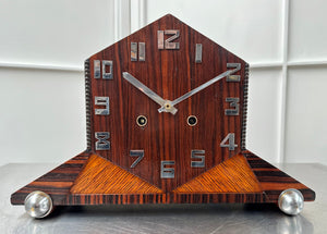 Vintage Junghans Art Deco Octagon Battery Mantel Clock | Adelaide Clock