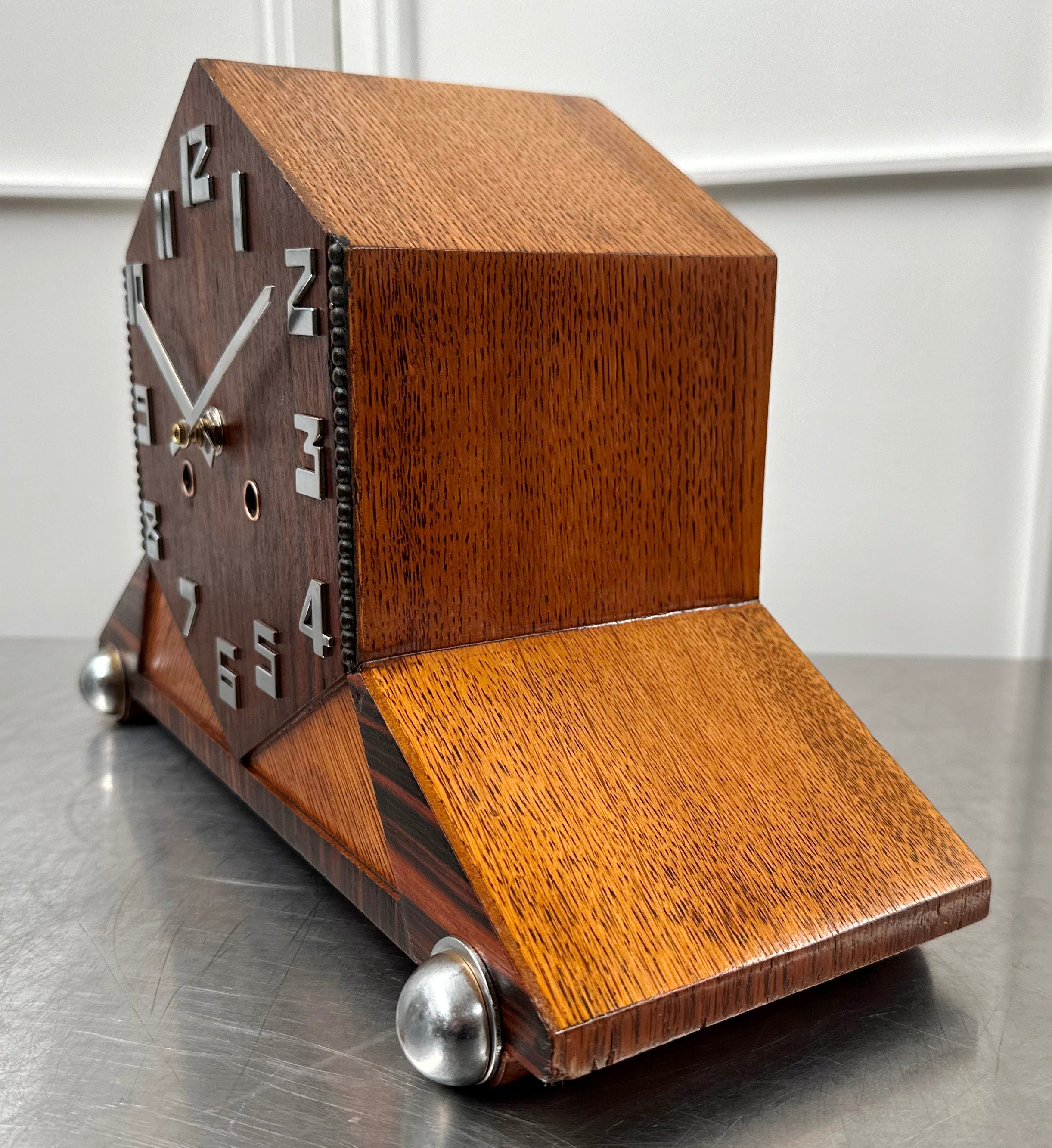 Vintage Junghans Art Deco Octagon Battery Mantel Clock | Adelaide Clock