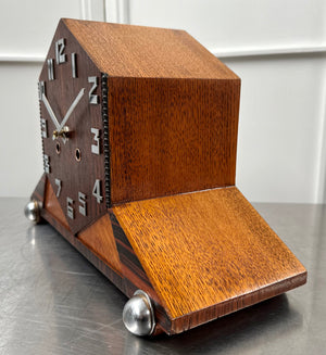 Vintage Junghans Art Deco Octagon Battery Mantel Clock | Adelaide Clock