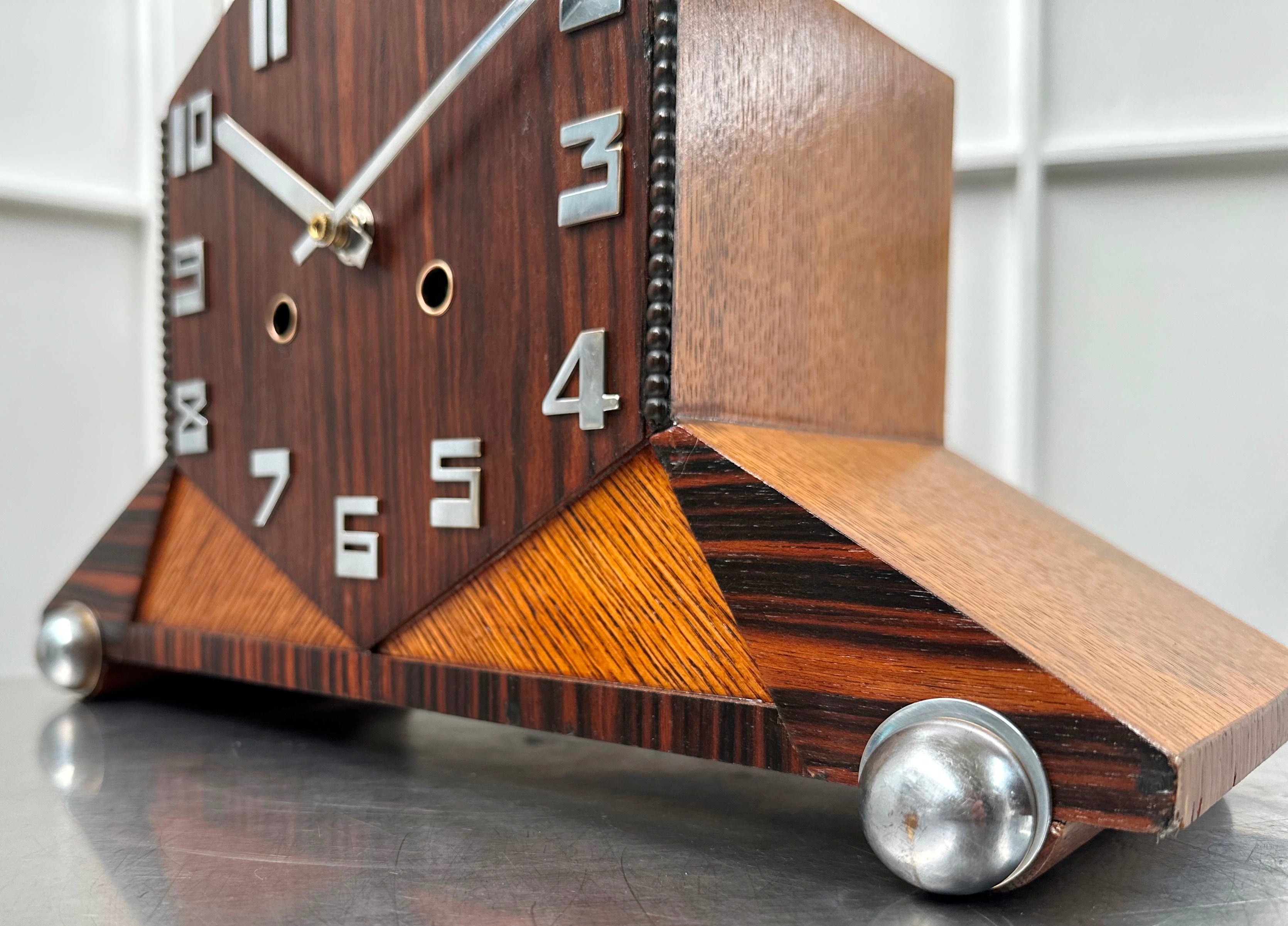 Vintage Junghans Art Deco Octagon Battery Mantel Clock | Adelaide Clock