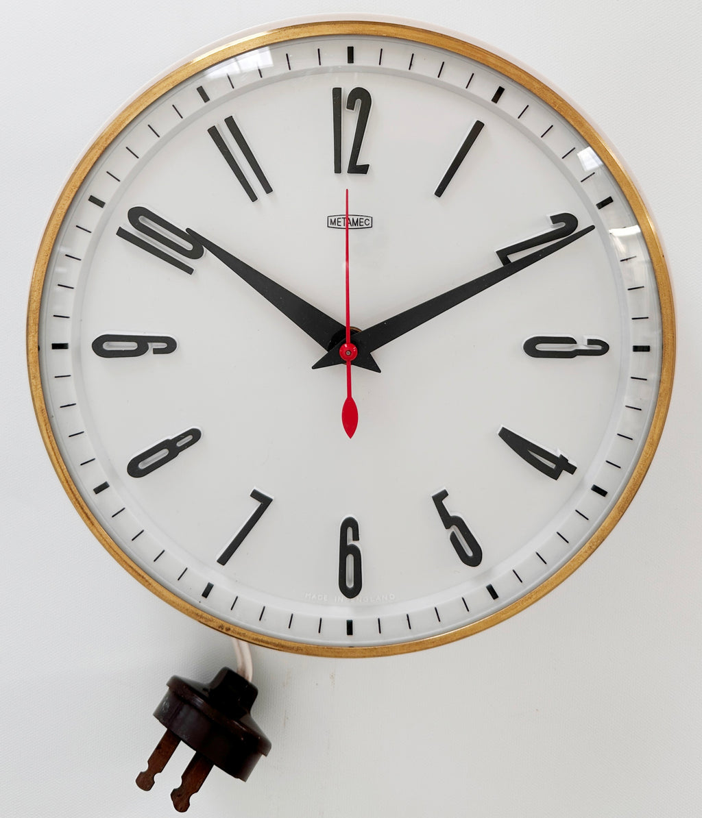 Vintage METAMEC Electric Wall School Clock | Adelaide Clocks