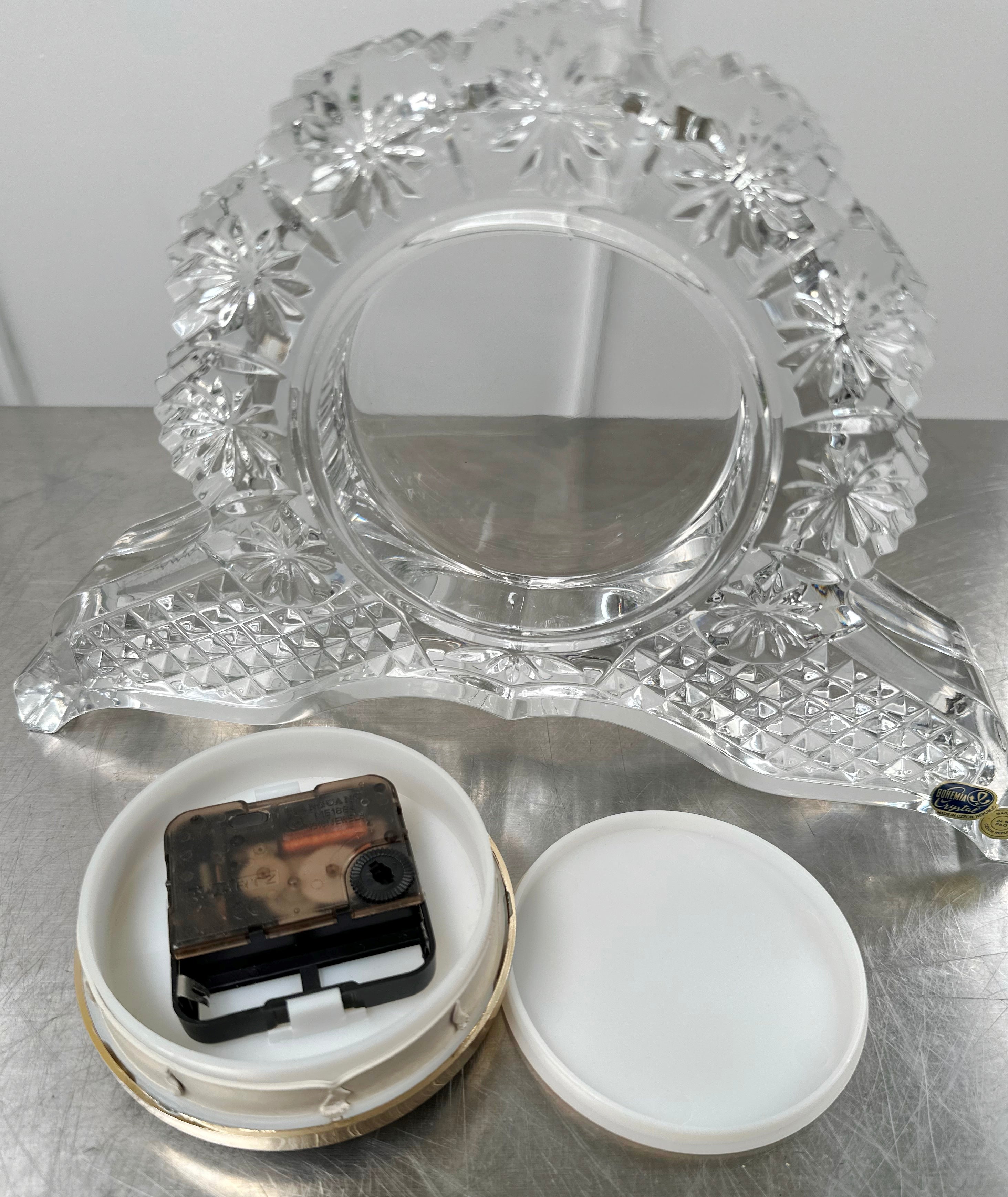 Vintage Bohemia Crystal Desk Clock | Adelaide Clocks