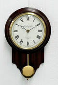 Vintage Knight & Gibbins London Battery Pendulum Wall Clock | Adelaide Clocks