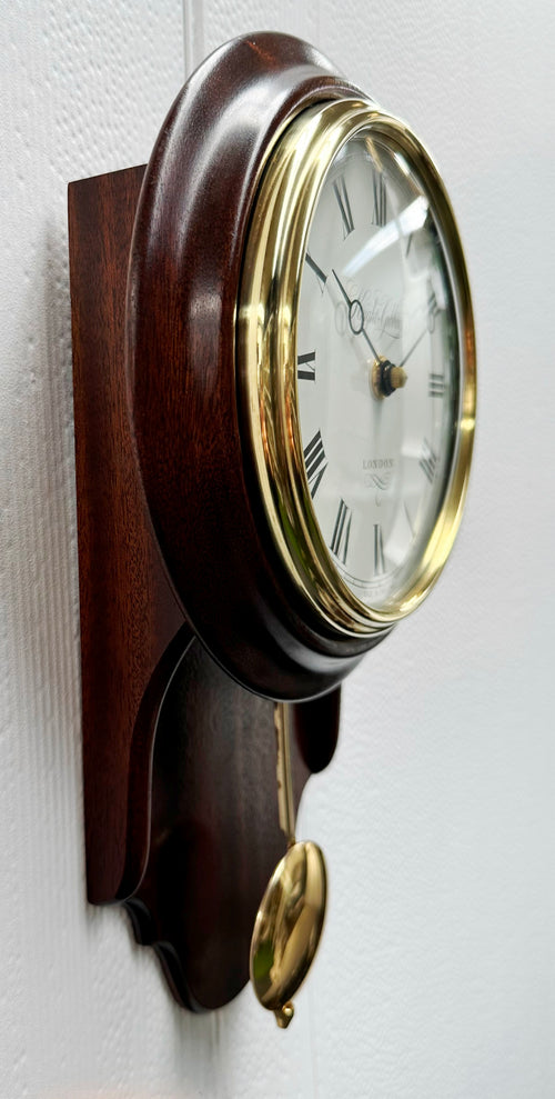 Vintage Knight & Gibbins London Battery Pendulum Wall Clock | Adelaide Clocks