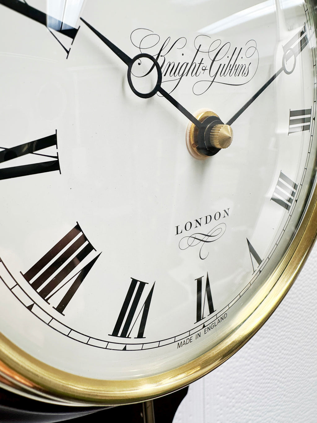 Vintage Knight & Gibbins London Battery Pendulum Wall Clock | Adelaide Clocks