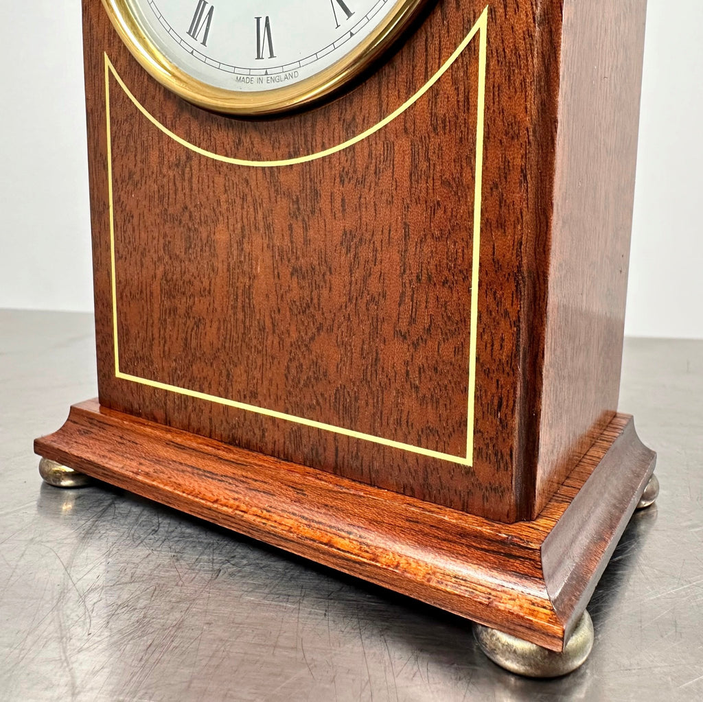 Vintage Harwoods England Cathedral Walnut Battery Mantel Clock | Adelaide Clocks